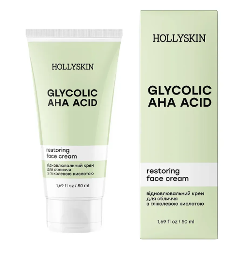 Крем для обличчя відновлювальний HOLLYSKIN Glycolic AHA Acid Face Cream з гліколевою кислотою (2007272490)