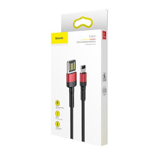 Кабель Baseus CALKLF-G91 Cafule Special Edition Lightning to USB 1 м Black/Red (a5b1a946) - фото 2 Кабель Baseus CALKLF-G91 Cafule Special Edition Lightning to USB 1 м Black/Red (a5b1a946) - фото 2