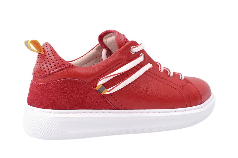 Кеди жіночі Phany зі шкіри на низькому ходу на шнурівці р. 39 Червоний (214-21DTC) - фото 4 Кеди жіночі Phany зі шкіри на низькому ходу на шнурівці р. 39 Червоний (214-21DTC) - фото 4