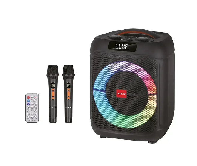 Портативна колонка акустична ZXX 1745 60 Вт 2х8" TWS/FM/USB/TF/BT/LED/ДК/2MIC (457)