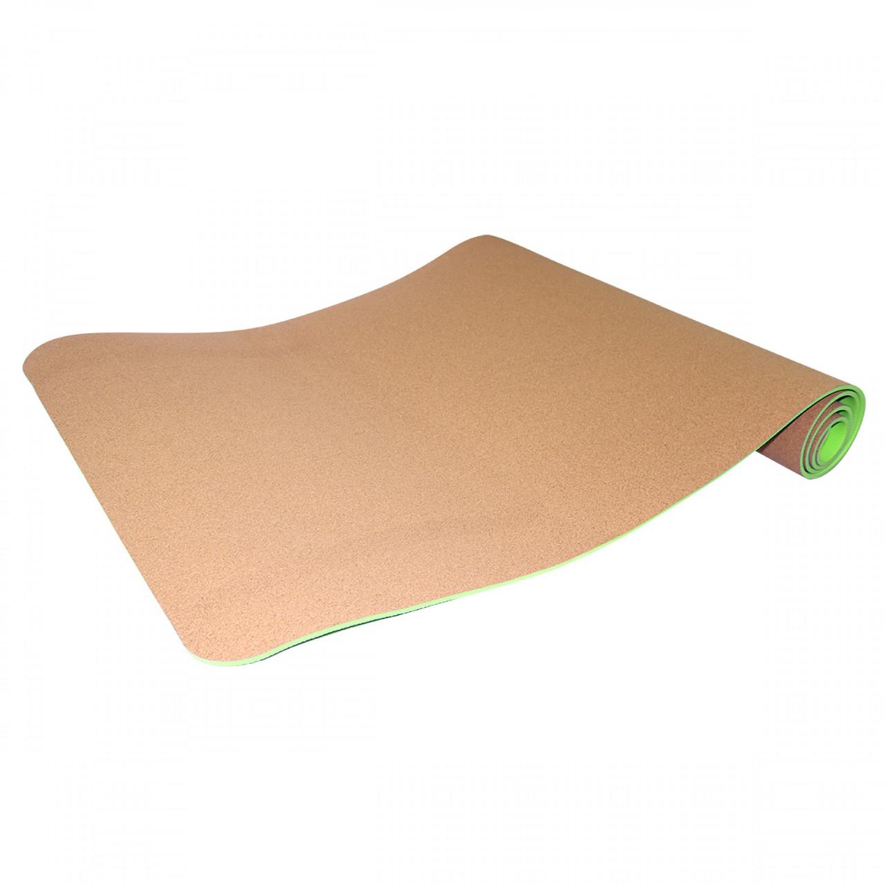 Коврик для йоги и фитнеса SportVida SV-HK0317 TPE+Cork 0,4 см