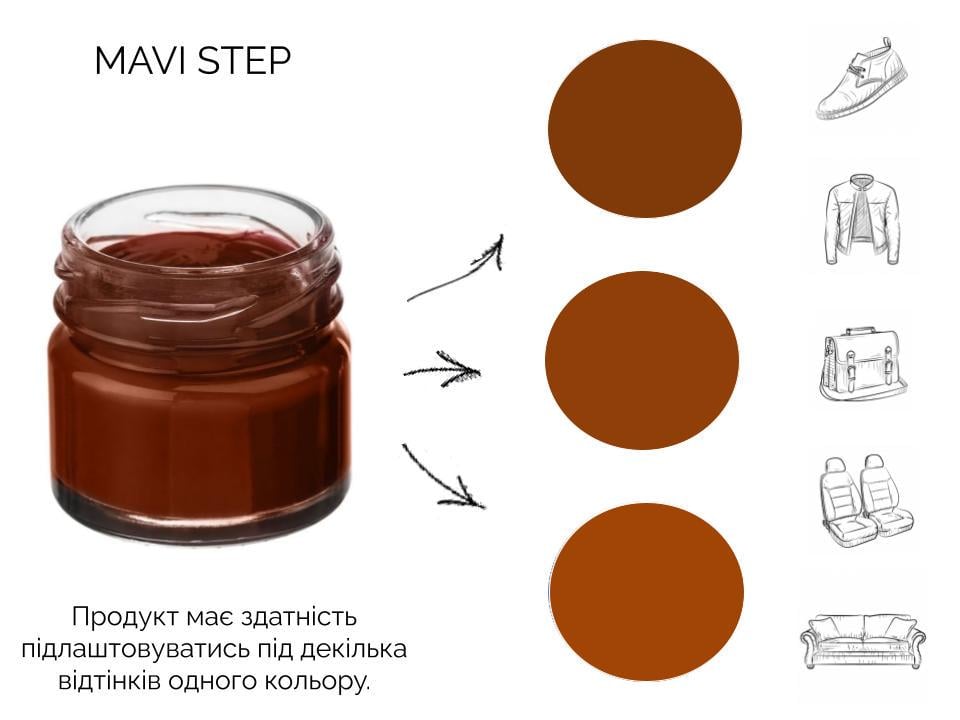 Крем для обуви и кожи Mavi Step Creme de Beaute 25 мл Коричневый (C01/157/025) - фото 3