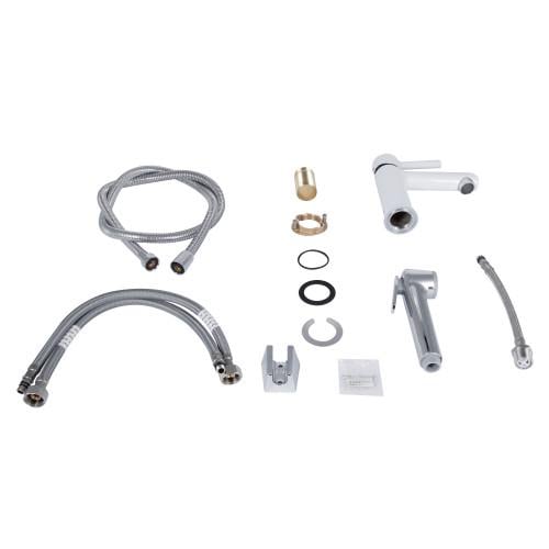 Смеситель для раковины Q-tap Grand с гигиеническим душем Chrome/White (QTVGRA272CRW45671) - фото 7