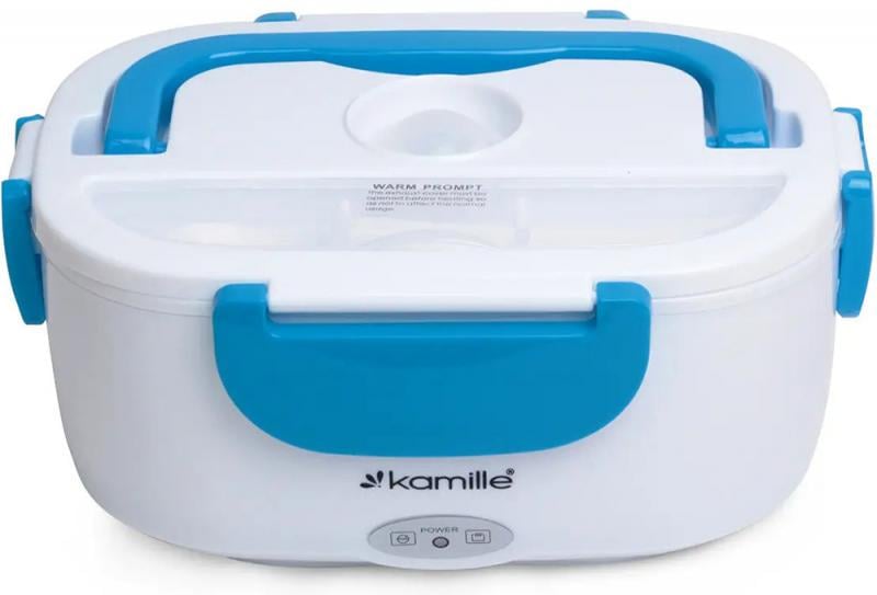 Ланч-бокс Kamille Snack 220V 450 мл/650 мл с подогревом Голубой