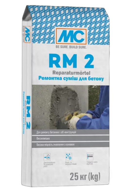 Ремонтная смесь для бетона MC-Bauchemie RM 2 25 кг