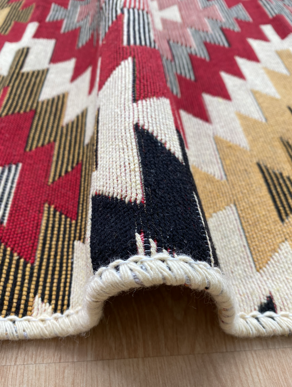 Коврик плетеный двухсторонний Shana Zummi 80x200 см Красный - фото 9