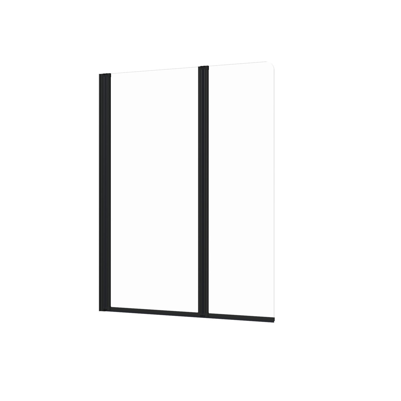 Шторка для ванны стеклянная AVKO Glass RDY19 60+40x140 см Black (2371516824)