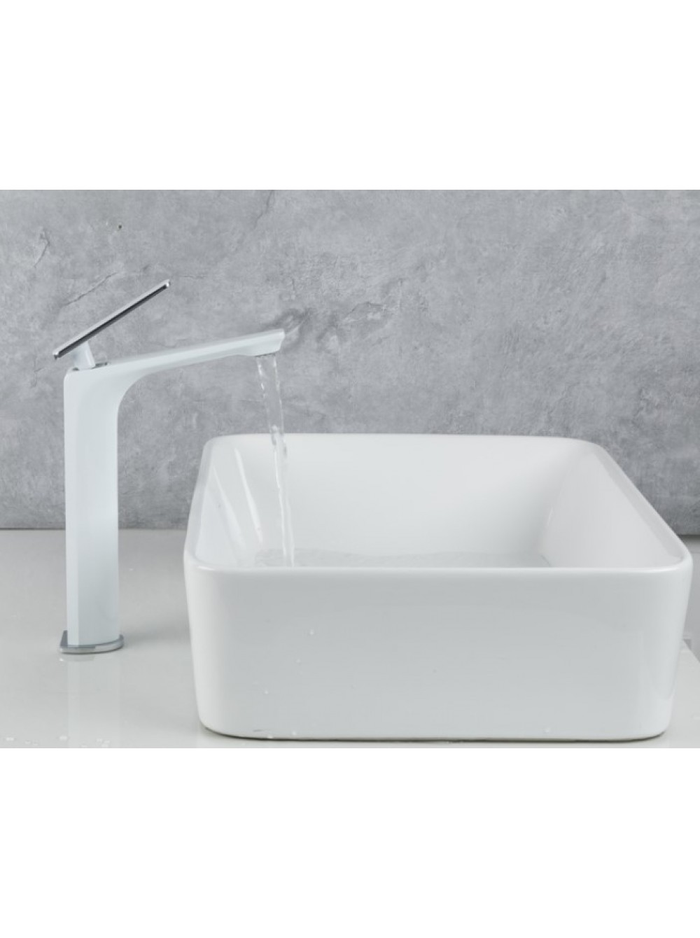 Смеситель высокий для умывальника Frap F1058-2 Белый/Хром (1037337) - фото 2