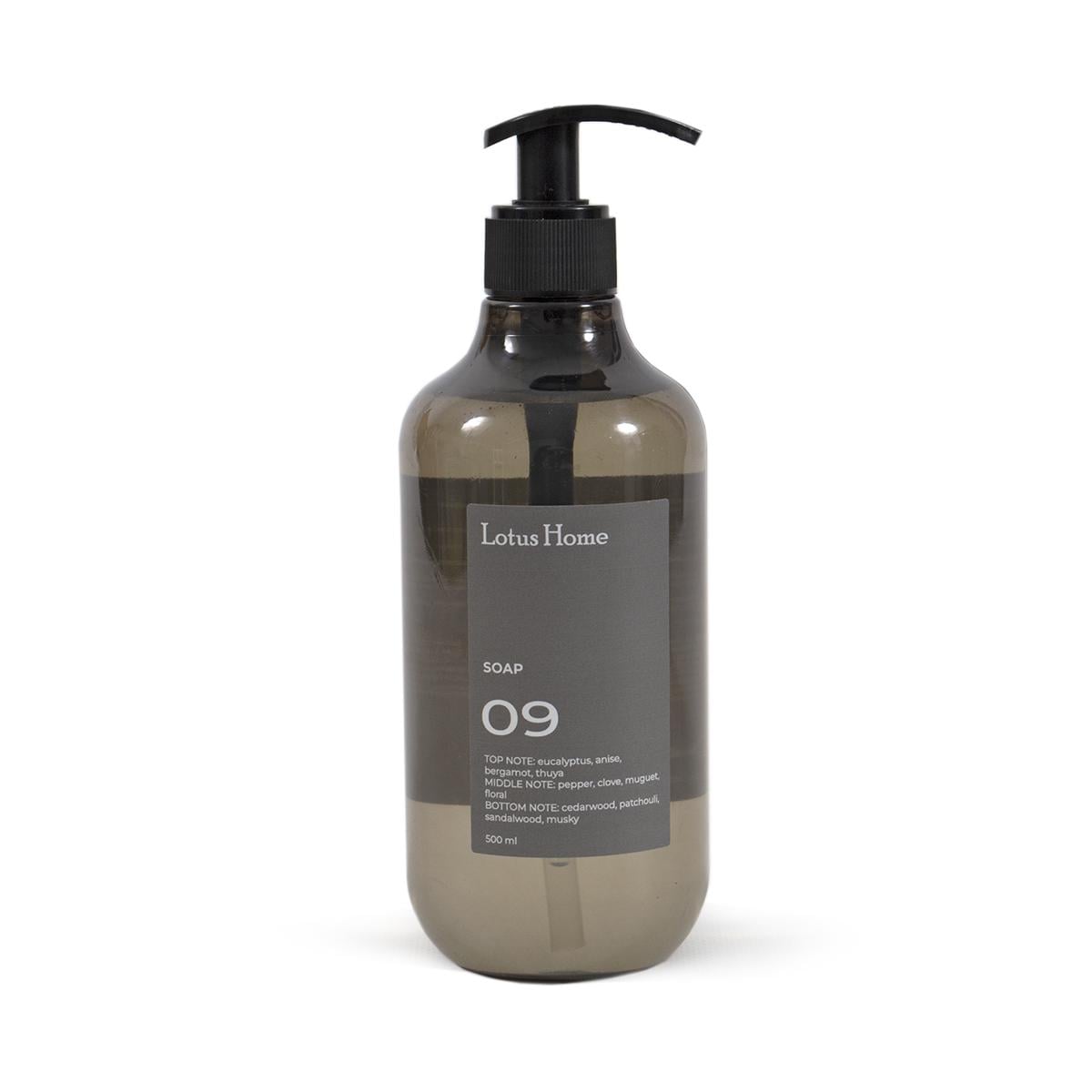 Мыло жидкое парфюмированное Lotus Home 09 кедр/пачули/сандал/мускус 500 мл (svt-2000022351775)