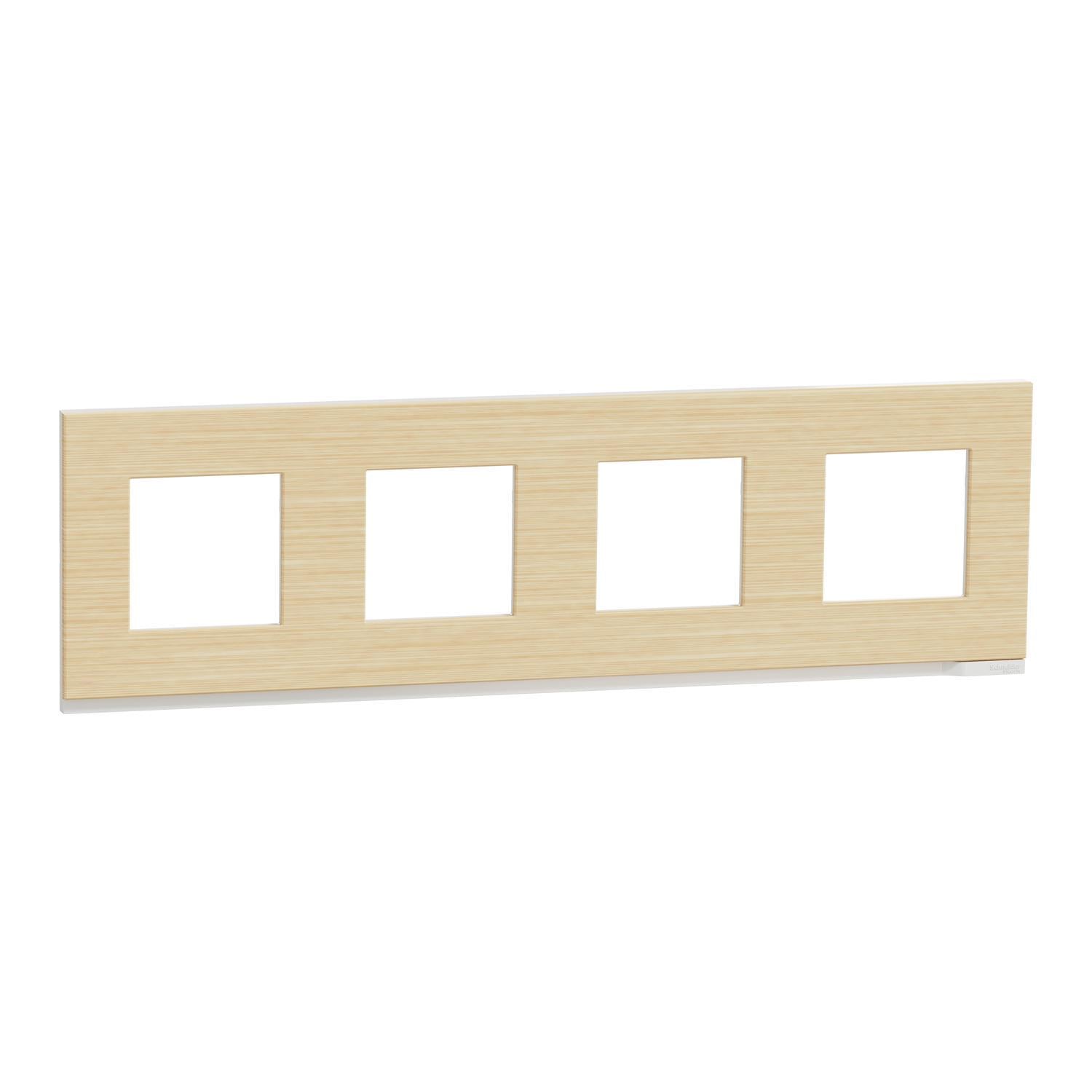 Рамка четырехместная Schneider Electric Unica Pure горизонтальная Клен/Белый (NU600883)