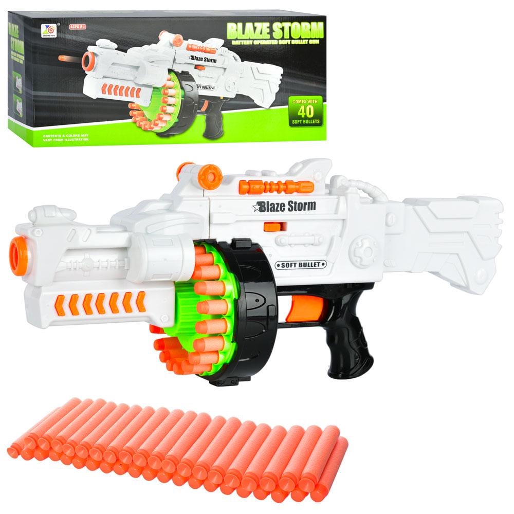 Дитячий іграшковий автомат Blaze Storm 7019 стріляє м'якими кулями 52 см (MTT-196605)