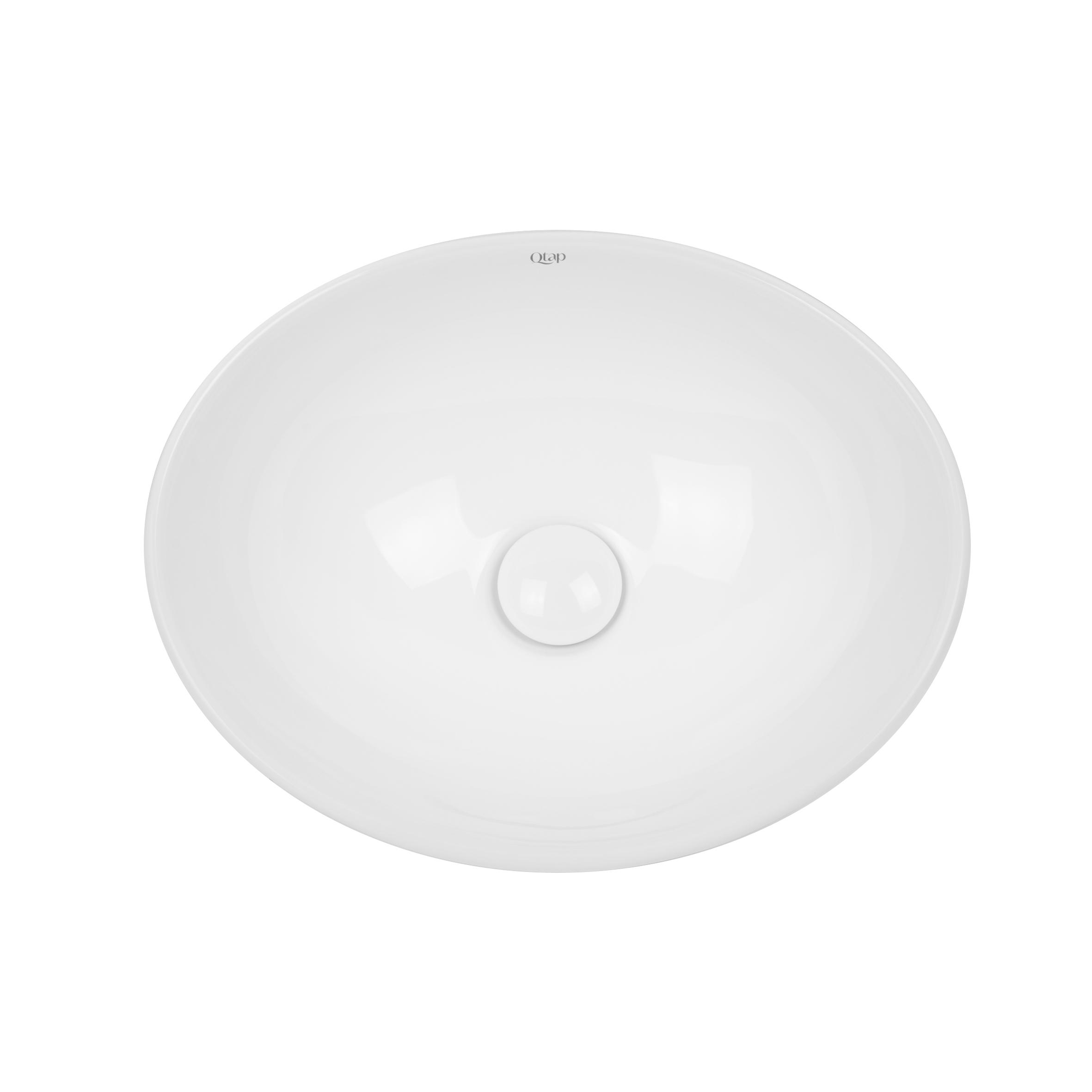 Раковина-чаша Qtap Dove 410x335x145 QT06113078W з донним клапаном White