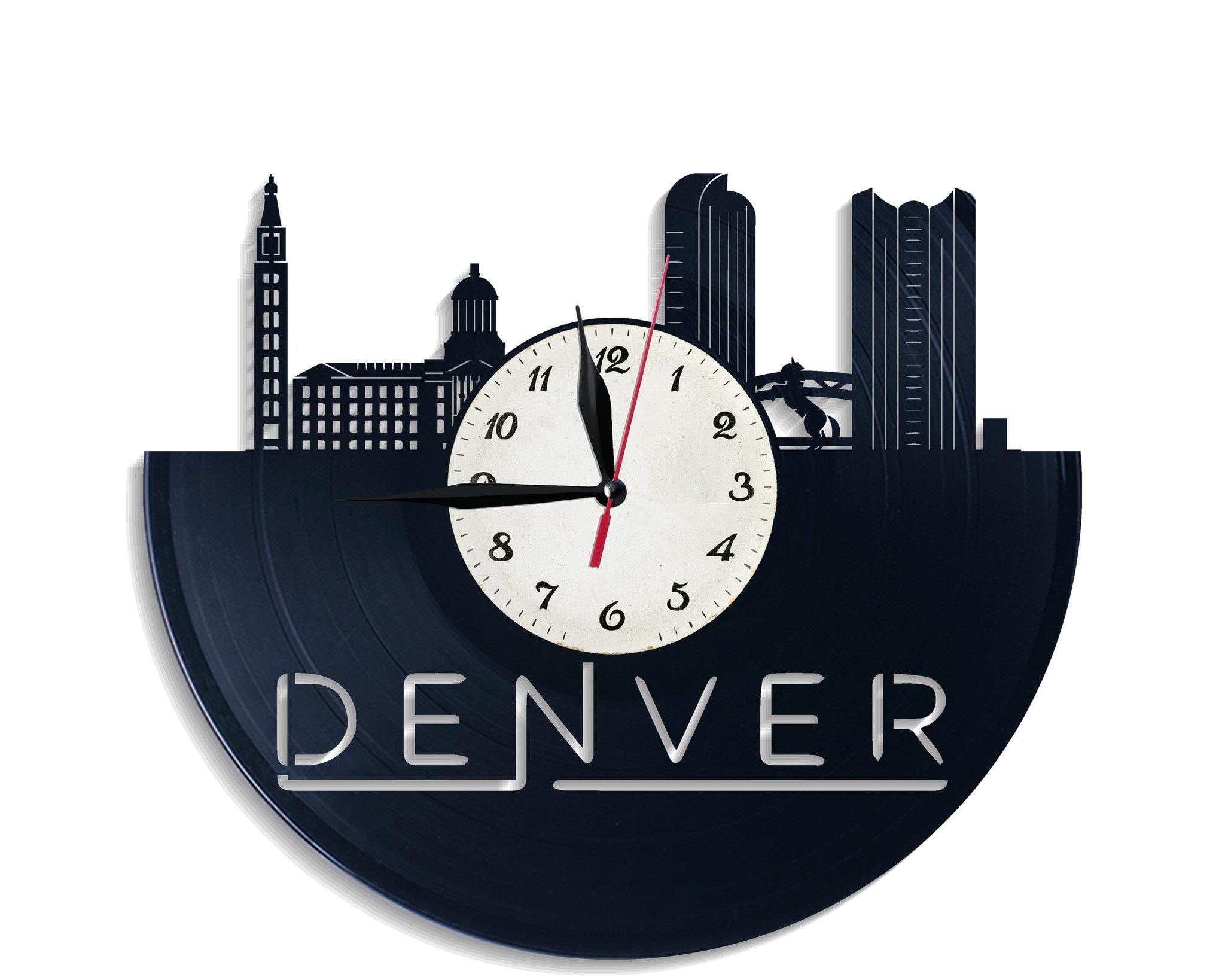 Часы настенные Денвер 2586 из виниловой пластинки