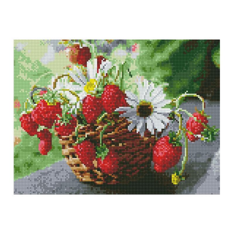 Алмазная мозаика Rainbow Art Корзина с клубникой 40х30 см (EJ1350)