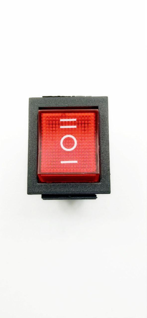 Перемикач IRS-203-1C широкий з підсвічуванням ON-OFF-ON 6pin 15A 220V Червоний (10762)