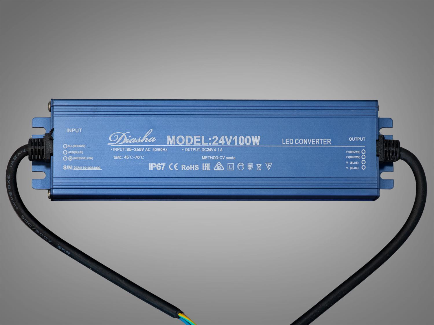 Блок живлення для підключення LED стрічки 24 В 100 Вт 4,17А (NP-24 В-100w-IP67) - фото 2 Блок живлення для підключення LED стрічки 24 В 100 Вт 4,17А (NP-24 В-100w-IP67) - фото 2