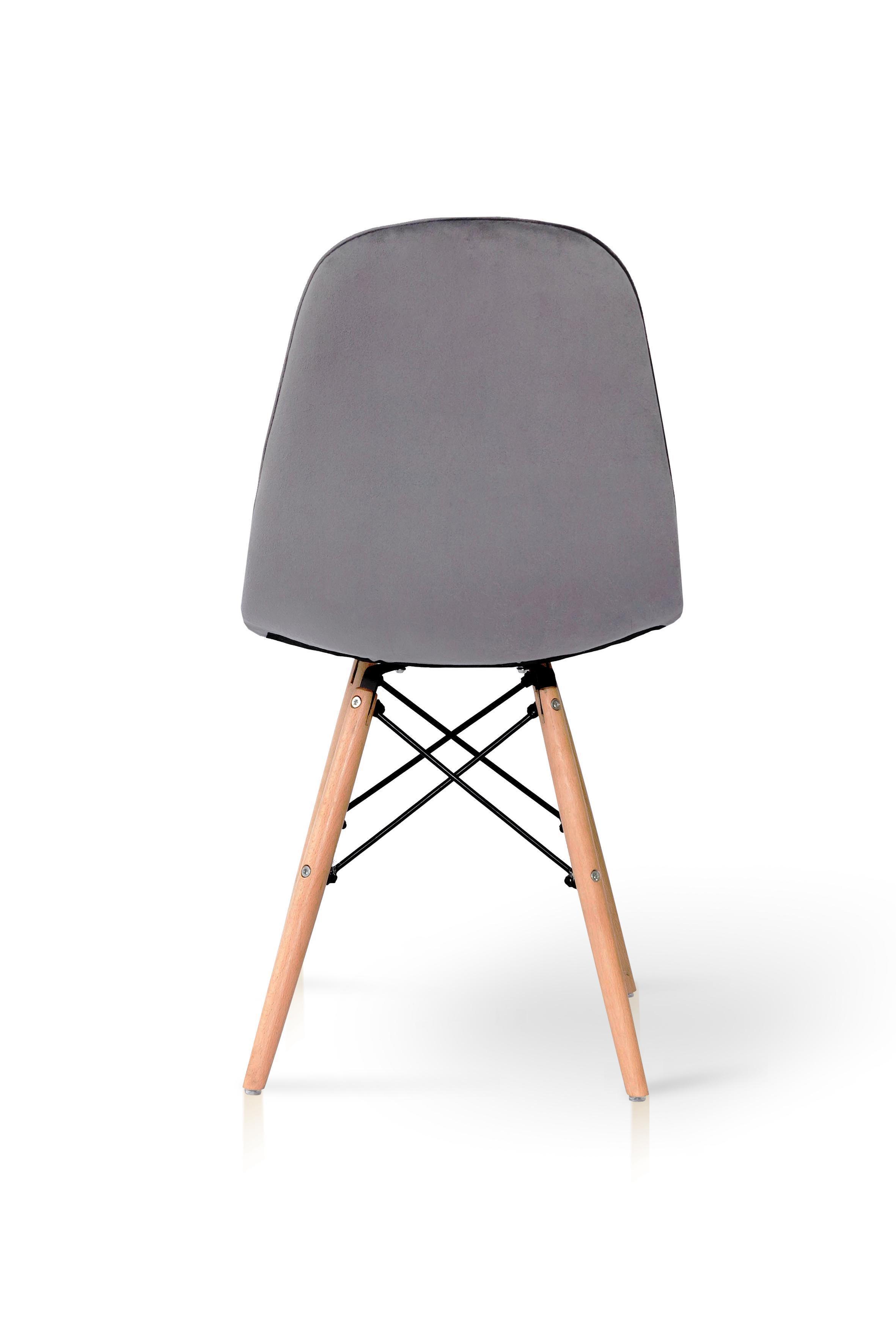 Стілець для кухні та вітальні Джастін Justin велюр 460х840х500 мм Сірий (GAА0050653) - фото 3 Стілець для кухні та вітальні Джастін Justin велюр 460х840х500 мм Сірий (GAА0050653) - фото 3