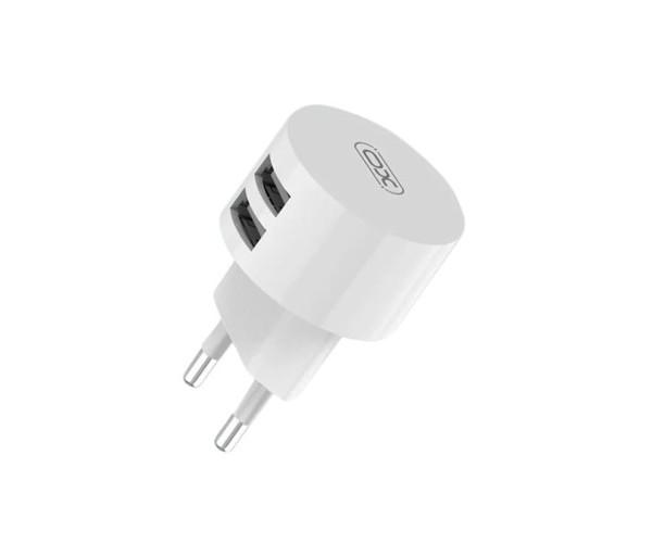 Пристрій зарядний мережевий XO L-62 2,4 A 2USB cable Lighting White