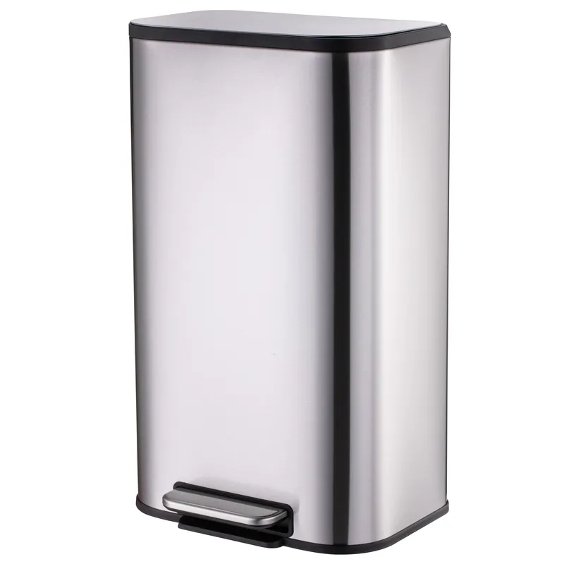 Мусорное ведро прямоугольное MIXXUS Cubic-TC0112 SS Color с плавным закрыванием 12 л Нержавеющая сталь