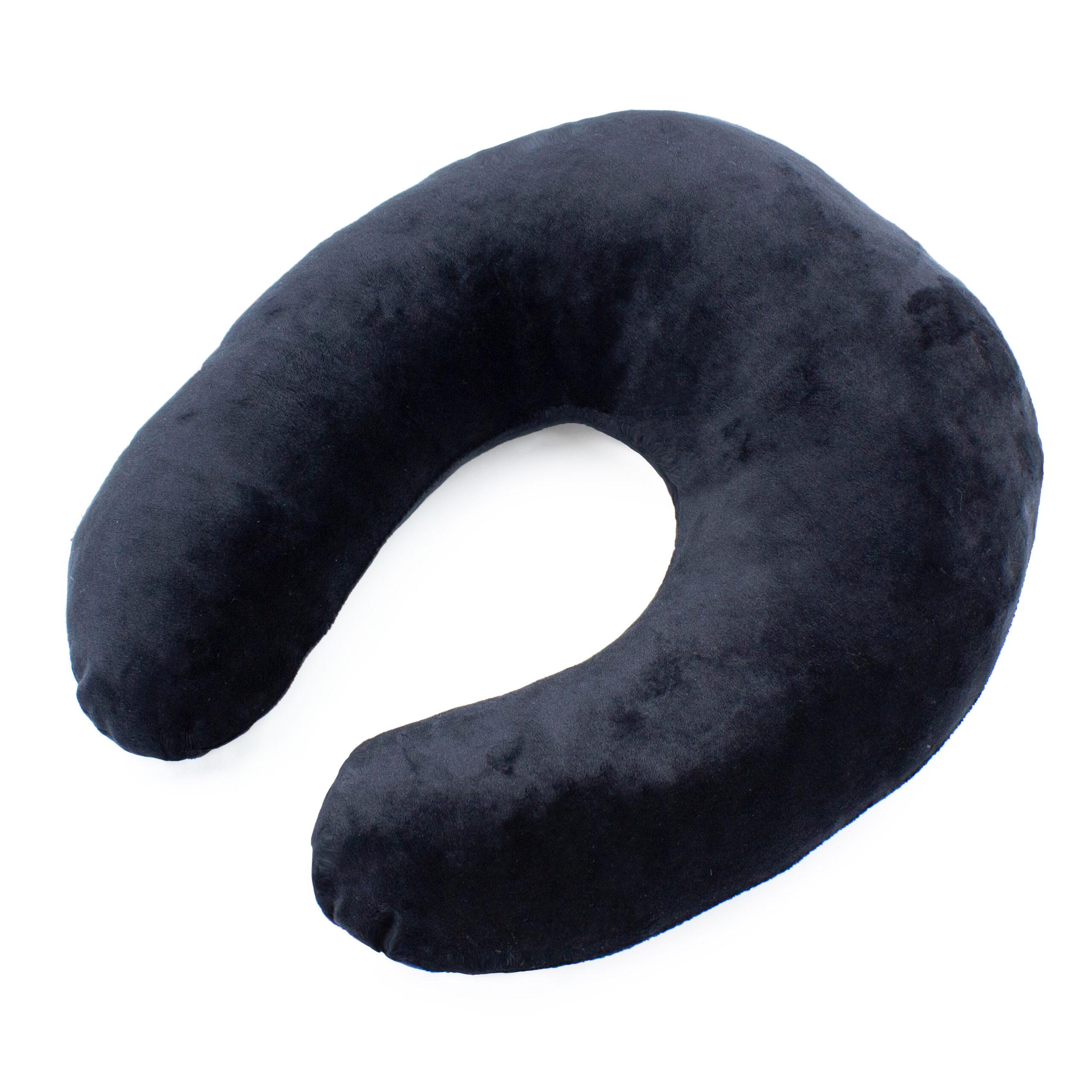 Подушка для путешествий MirSon №8226 Velvet Line 28-0007 30х35х10 см Black (2200006200246)