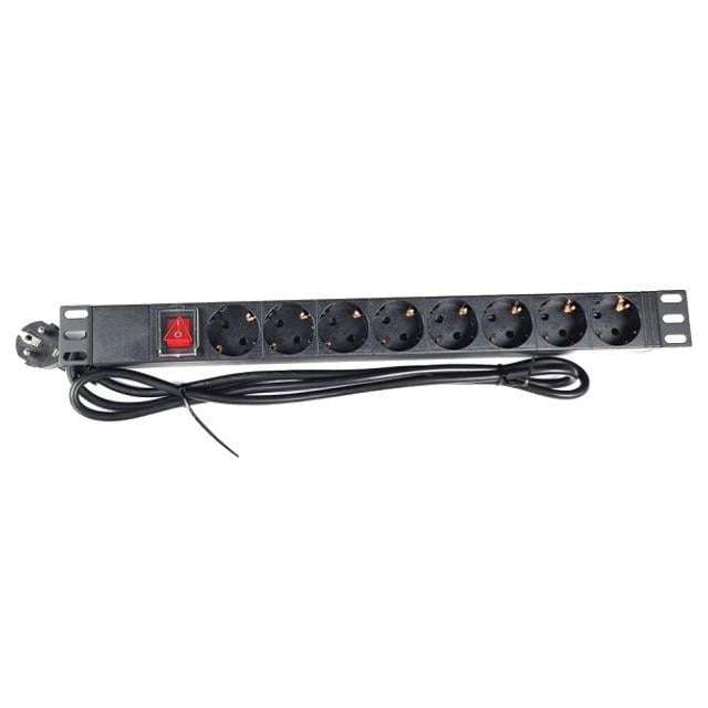 Блок розеток 19" 1U 8 розеток з вимикачем (3235332505)