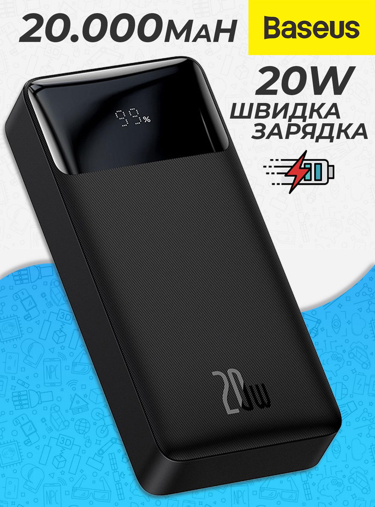 Повербанк BASEUS 20000 mAh 20W (1925d330) - фото 3 Повербанк BASEUS 20000 mAh 20W (1925d330) - фото 3