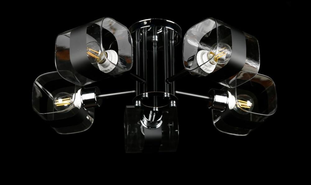 Люстра с плафонами Ray LGH60055/5 BK/SR (IR006480)