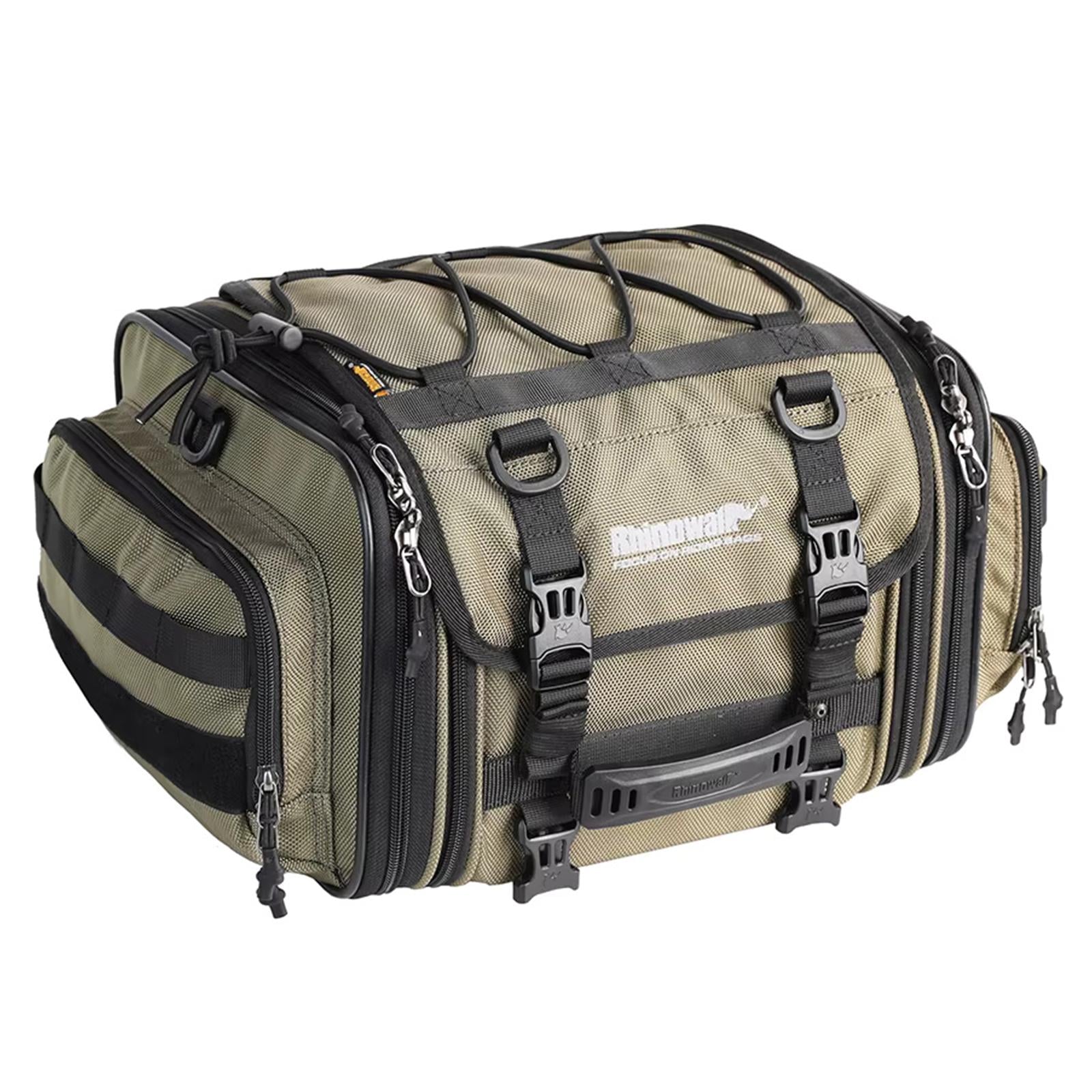 Мотоциклетка сумка Rhinowalk MT4026BK розширюваний кофр на багажник MOLLE 19-26 л Оливковий (RWK-MT4026-7413)