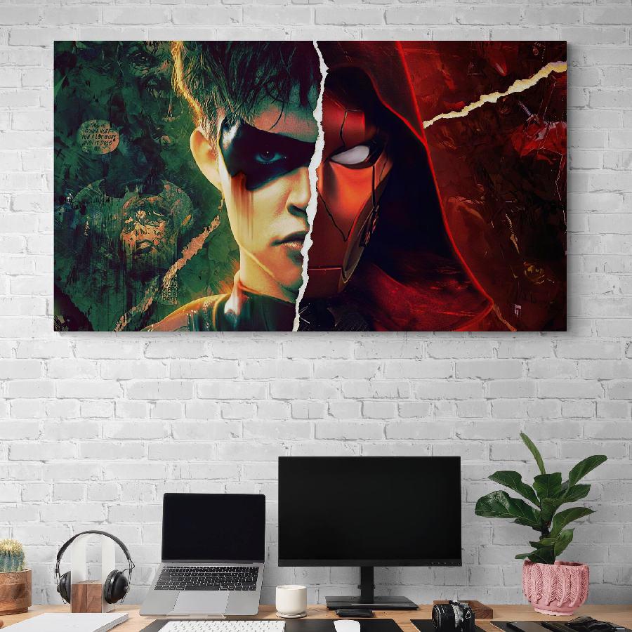 Картина на холсте HolstPrint Супергерой 50х100 см