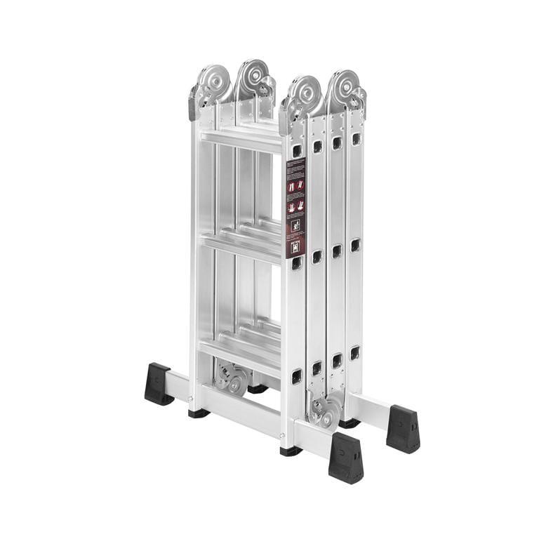 Драбина-трансформер алюмінієва Kraft&Dele KD4070 з платформою для дому саду та ремонту сходинки 4x3 (KD4070) - фото 5