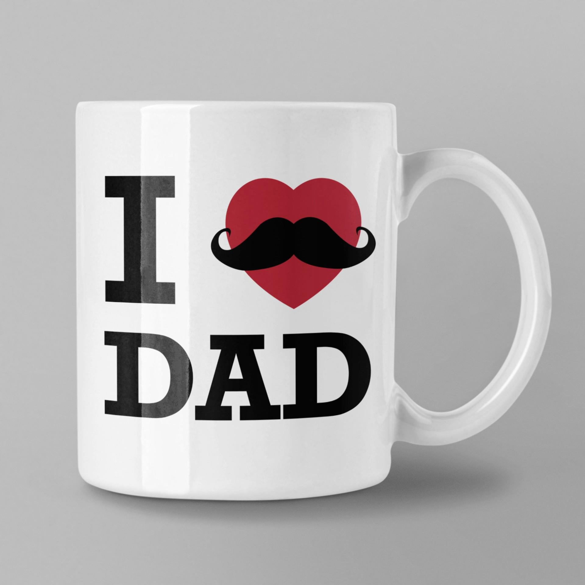 Чашка для папы с рисунком сердца и надписью "I Love Dad" 330 мл (14975949)