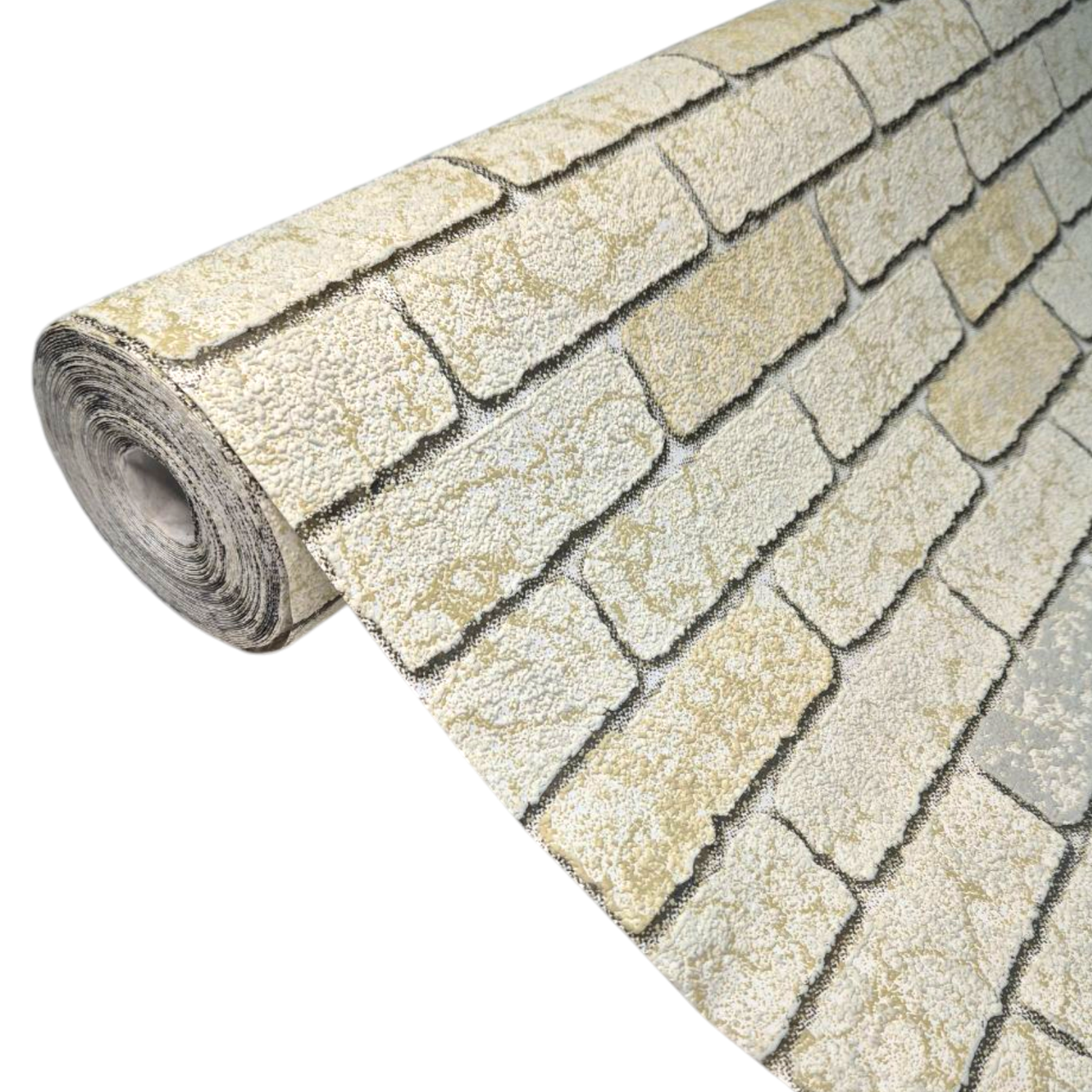 Обои виниловые Славянские обои 2086-04 под кирпич для зала/спальни/коридора/детской комнаты 10,05x1,06 м Бежевый (2524051942) - фото 2