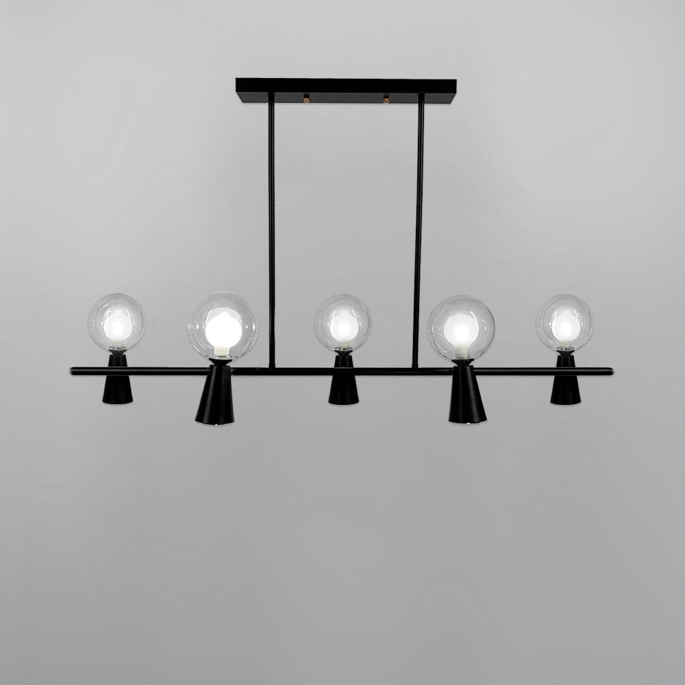 Люстра потолочная Light House LNF-17456/5/5 BK 5 цоколя G9/5 цоколя GU10 с двойным плафоном Черный Люстра потолочная Light House LNF-17456/5/5 BK 5 цоколя G9/5 цоколя GU10 с двойным плафоном Черный