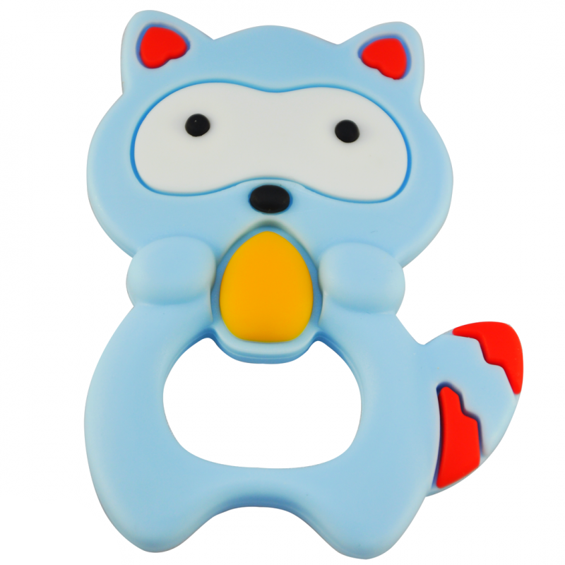 Прорезыватель Енот в коробке Голубой