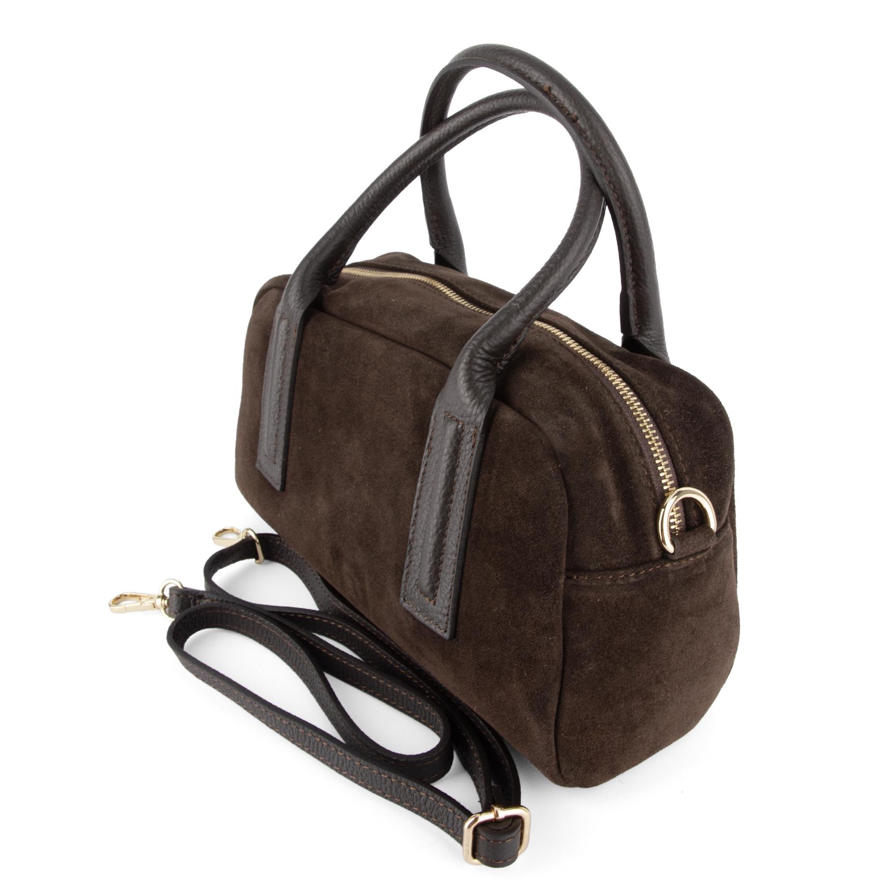 Сумка жіноча Virginia Conti замшева зі ручками Шоколадний (03972) - фото 4