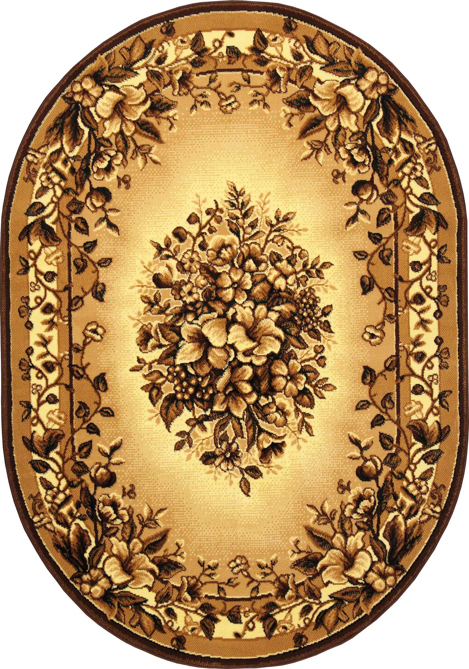 Ковер Karat Gold 323/123 1,6x2,25 м овальный Бежевый (00-00005884) Ковер Karat Gold 323/123 1,6x2,25 м овальный Бежевый (00-00005884)