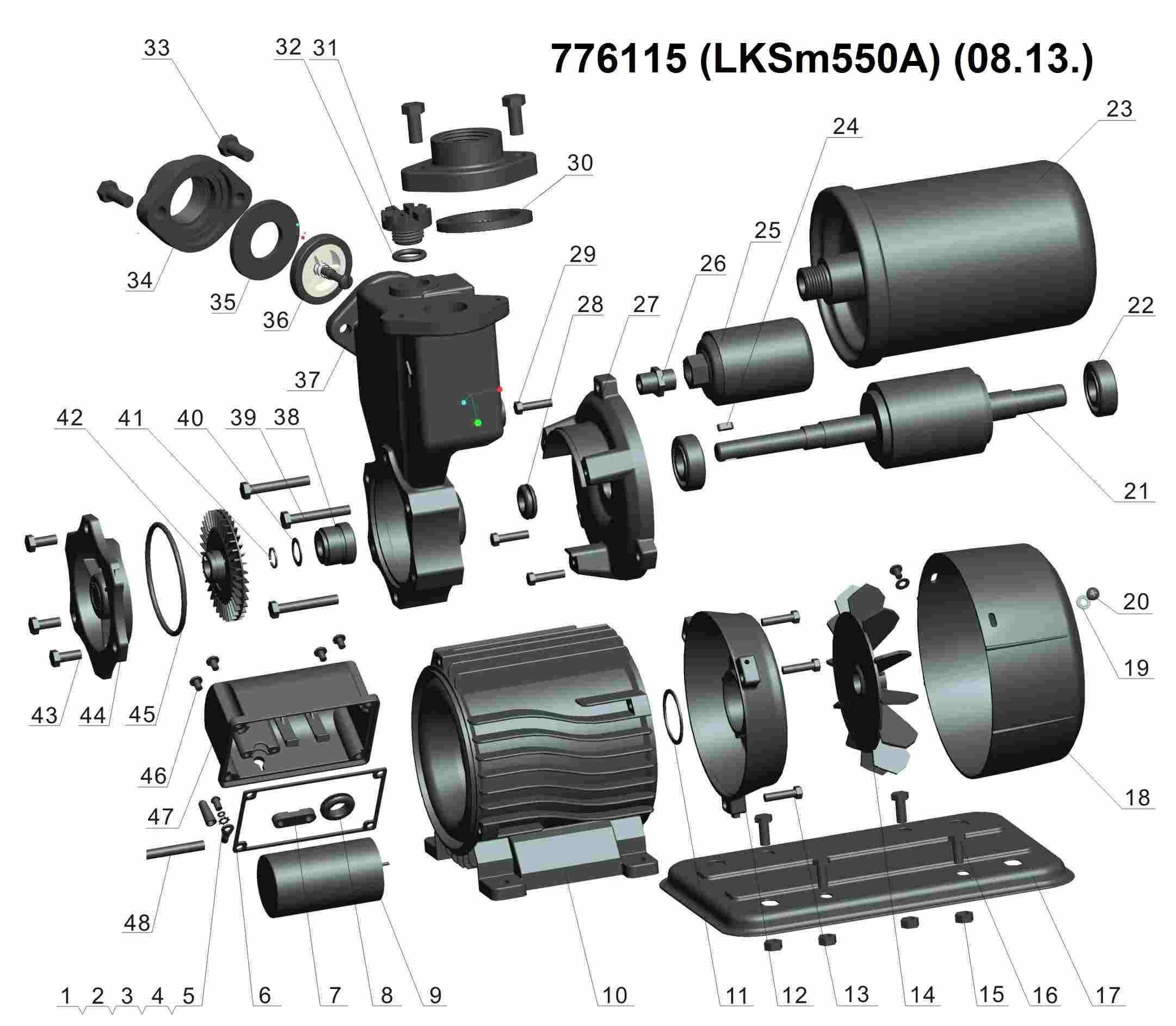 Станция AquaticaLeo 0,55 кВт Hmax 45 м Qmax 45 л/мин вихревой насос 1 л (776115) - фото 3