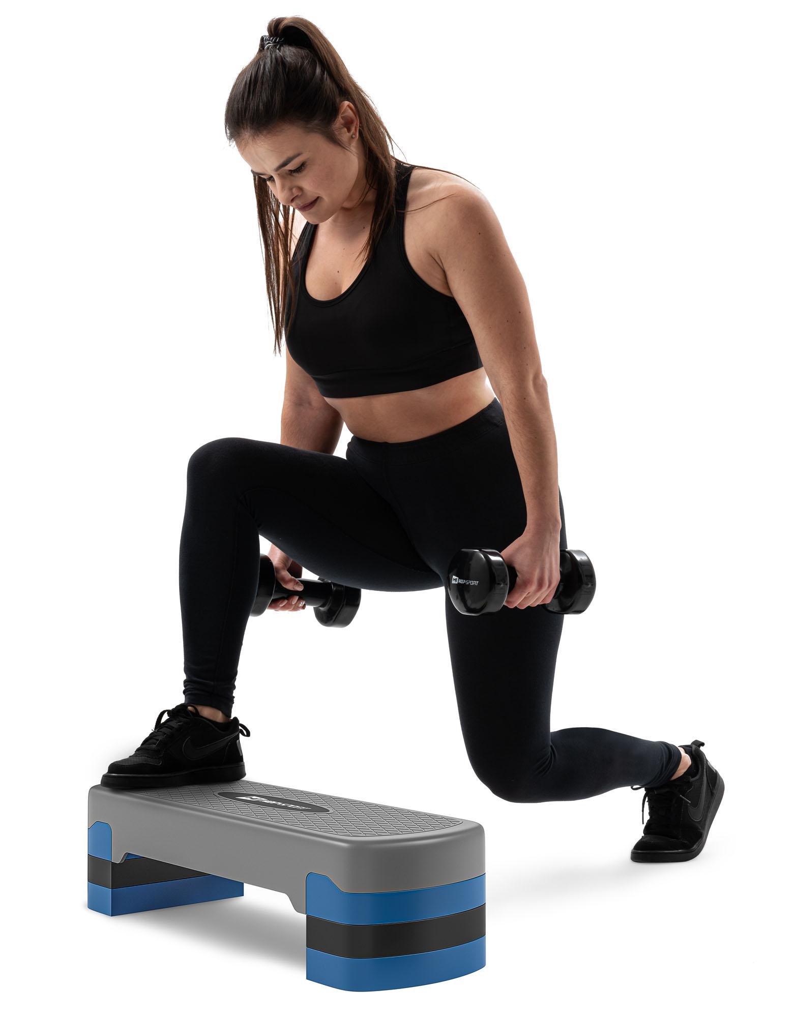 Степ платформа Hop-Sport HS-PP020AS Серый/Синий - фото 3 Степ платформа Hop-Sport HS-PP020AS Серый/Синий - фото 3