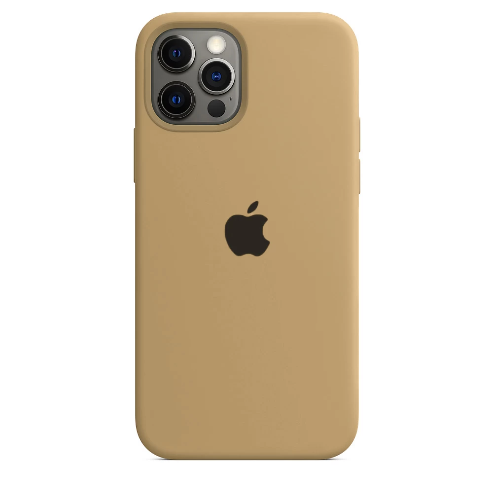 Силіконовий Чохол Накладка Silicone Case для iPhone 12/12 Pro Gold - фото 2