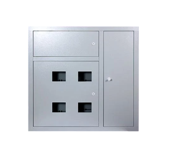 Корпус металевий E.NEXT ЩЭ-4ст-01 під 4 однофазних лічильника вбудований (ЩЭ-4ст-01)