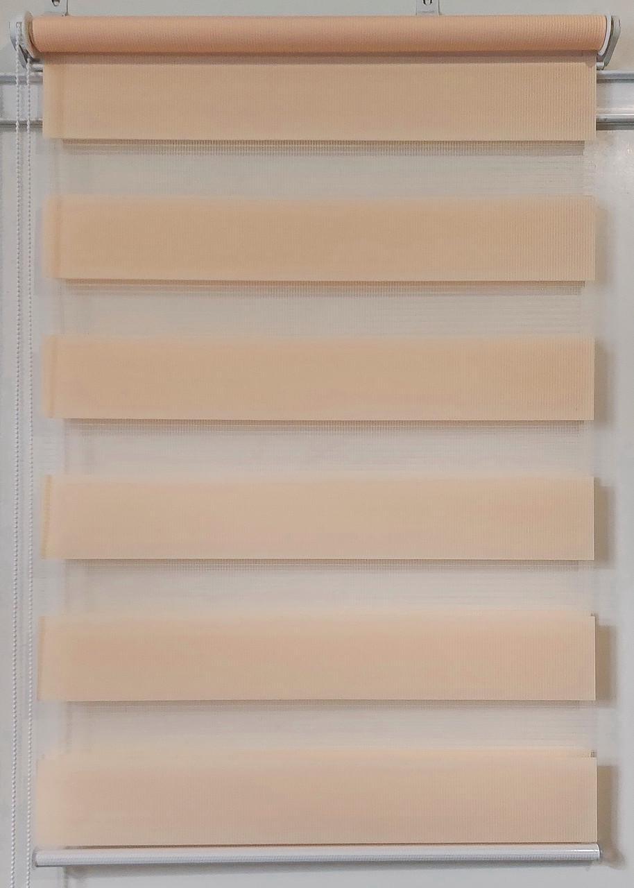 Рулонная штора день-ночь Miranda ВМ-1202 30х130 см Персиковый (ВМ-1202-50) - фото 1 Рулонная штора день-ночь Miranda ВМ-1202 30х130 см Персиковый (ВМ-1202-50) - фото 1