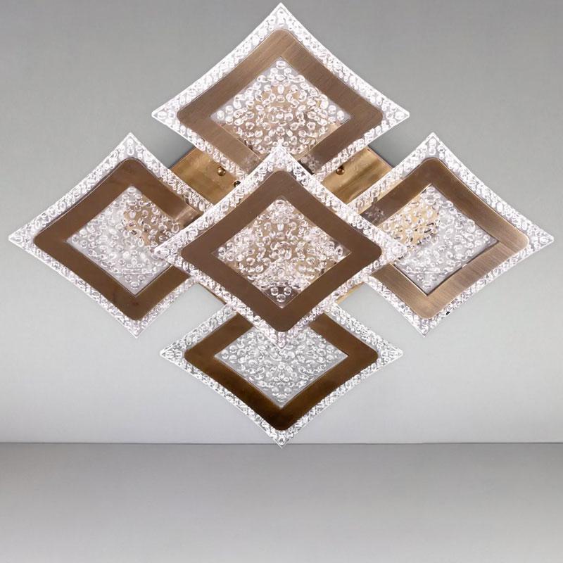 Потолочная люстра LED с диммером Light House SL-18198/5 AB 230W 3000-6000 500х500х120 мм Бронзовый