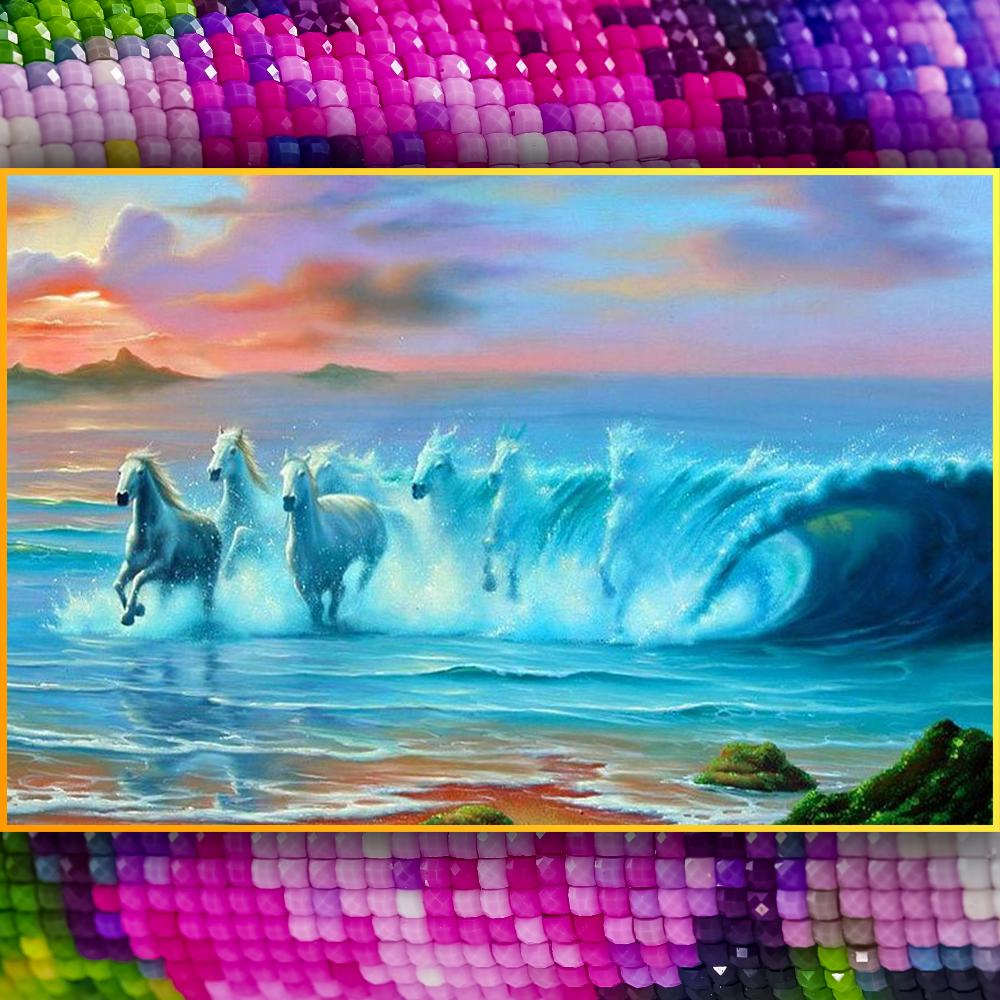 Алмазная Мозаика Emerald Craft Водные лошади 30x40 см (24877) Алмазная Мозаика Emerald Craft Водные лошади 30x40 см (24877)