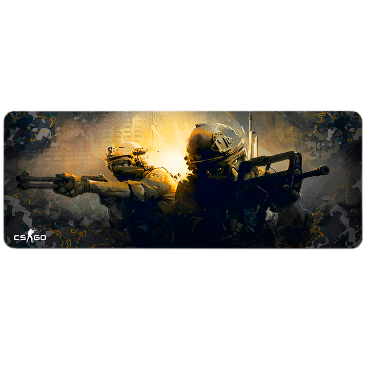 Коврик тканевый CS Two Fighter с прошивкой 2х300x700 мм Черно-красный (YUT_V7625)