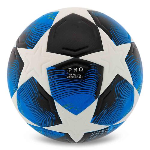 М’яч футбольний STARS SP-Sport FB-7589 №5 PU ламінований клеєний Біло-синій (31773524)