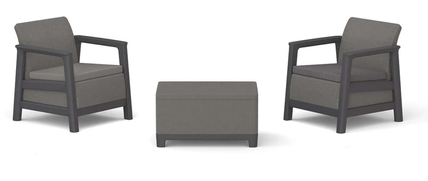 Набор садовой мебели для балкона Keter Scandi Linea Balcony Set Графит (270925)