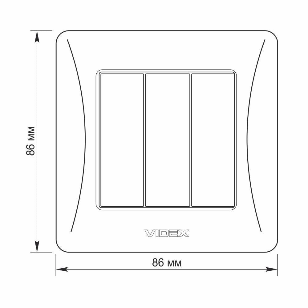 Вимикач Videx Binera зовнішній трьохклавішний накладний Білий (3112858) - фото 5