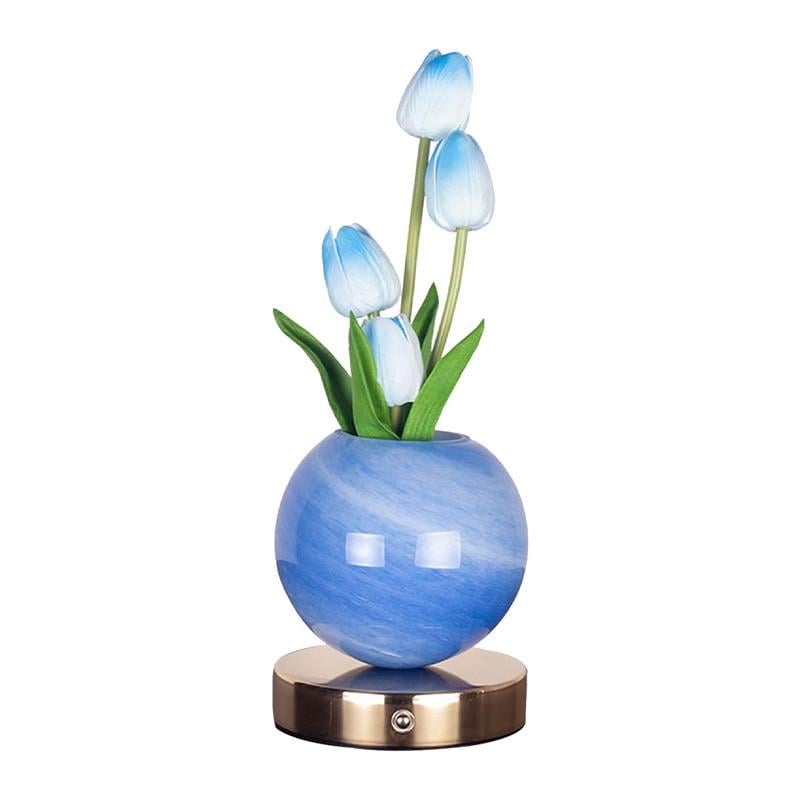 LED-нічник настільний Lesko YJXXQBLP0528 Букет тюльпанів в вазі Blue (36490781) LED-нічник настільний Lesko YJXXQBLP0528 Букет тюльпанів в вазі Blue (36490781)