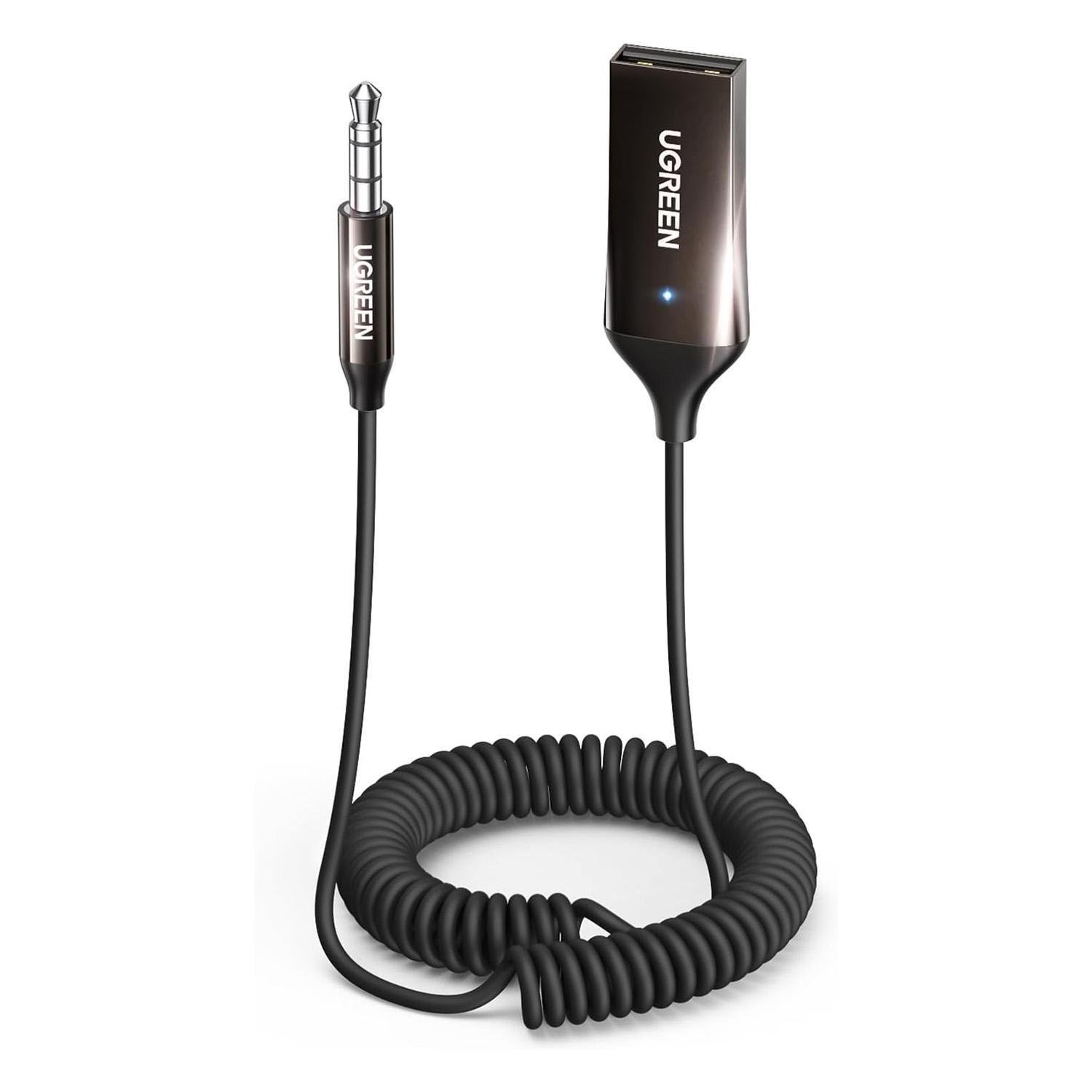 Bluetooth-ресивер автомобільний UGREEN CM309 3,5 мм USB 1,5 м Чорний (70601)