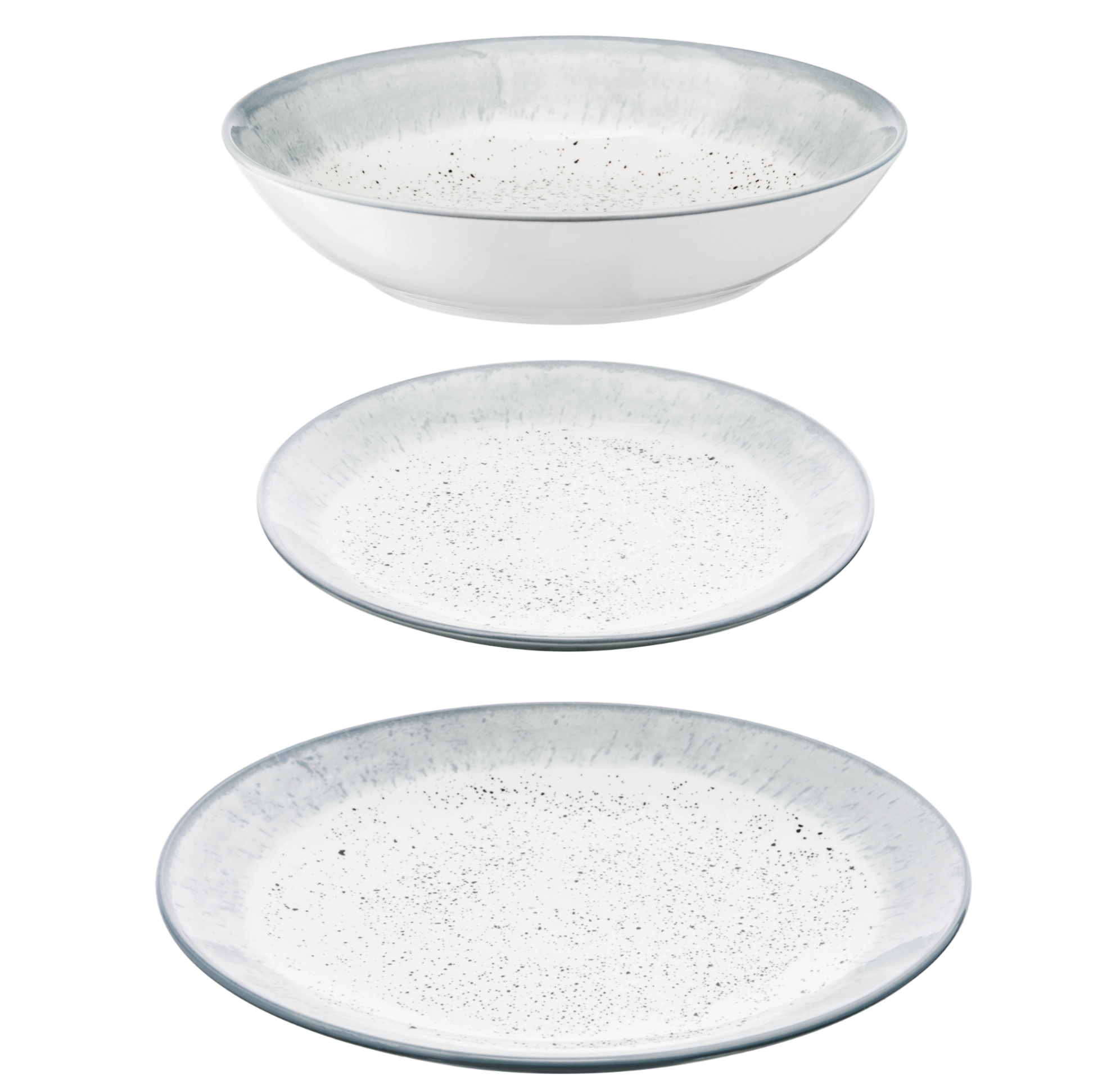 Столовый сервиз Ardesto Siena 3 предмета 1 персона фарфор Бело-серый - фото 1 Столовый сервиз Ardesto Siena 3 предмета 1 персона фарфор Бело-серый - фото 1